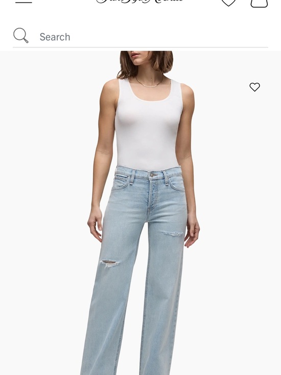 Hudson Jeans Denim - Hudson Jeans (Rosie) Pale Blue High-Rise Straight Leg Jeans Size 27